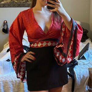 Red vintage crop top